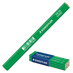 Карандаш столярный STAEDTLER (Германия) 1 шт. 6H грифель 5х2 мм длина 175 мм корпус зеленый 148 50