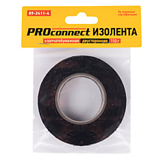 Изолента хлопчатобумажная двусторонняя ширина 20 мм вес 110 г PROCONNECT 09-2411-4