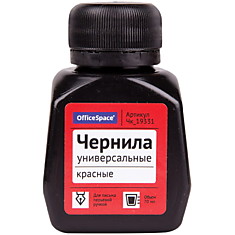 Чернила OfficeSpace красные, 70мл