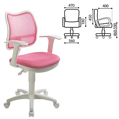 Кресло CH-W797/PK с подлокотниками розовое CH-W797/PK/TW-1