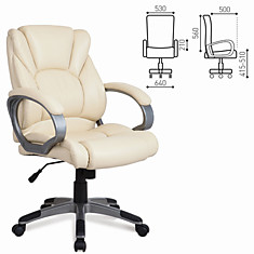 Кресло офисное BRABIX Eldorado EX-504 экокожа бежевое 531167