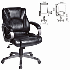Кресло офисное BRABIX Eldorado EX-504 экокожа черное 530874