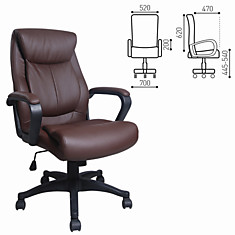Кресло офисное BRABIX Enter EX-511 экокожа коричневое 531163