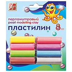 Пластилин перламутровый ЛУЧ "Перламутрики", 8 цветов, 105 г, блистер, 18С 1197-08