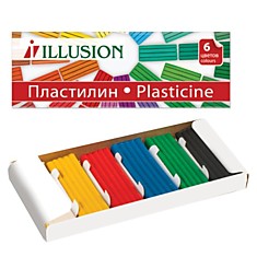 Пластилин классический ГАММА "Illusion", 6 цветов, 84 г, картонная упаковка, 280004