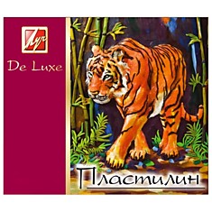 Пластилин классический ЛУЧ "Люкс", 12 цветов, 210 г, со стеком, пластиковый вкладыш с трафаретом, 14С 1035-08