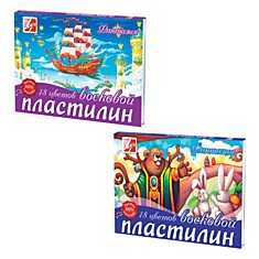 Пластилин восковой ЛУЧ "Фантазия", 18 цветов, 315 г, со стеком, картонная упаковка, 25С1524-08