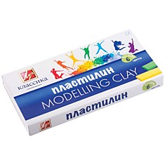Пластилин классический ЛУЧ "Классика", 6 цветов, 120 г, со стеком, картонная упаковка, 12С878-08