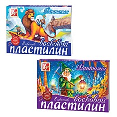 Пластилин восковой ЛУЧ "Фантазия", 8 цветов, 140 г, со стеком, картонная упаковка, 25С1522-08