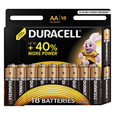 Батарейки DURACELL Basic AA LR6 Alkaline комплект 18 шт. в блистере 15 В