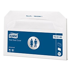 Покрытия на унитаз TORK (Система V1) 1/2 сложения 250 штук 37х42 см Advanced белые 750160