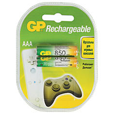 Батарейки аккумуляторные GP AAA Ni-Mh 850 mAh комплект 2 шт. в блистере 85AAAHC-2DECRC2
