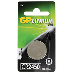 Батарейка GP Lithium CR2450 литиевая 1 шт в блистере CR2450-2C1