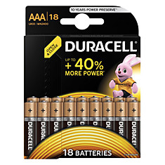 Батарейки DURACELL Basic AAA LR03 Alkaline комплект 18 шт. в блистере 15 В 81483686