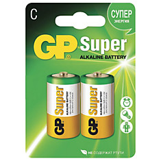 Батарейки GP Super С (LR14 14А) алкалиновые комплект 2 шт. в блистере 14A-2CR2