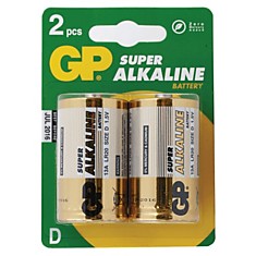 Батарейки GP Super D (LR20 13 А) алкалиновые комплект 2 шт. в блистере