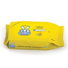 Салфетки влажные 80 шт. УШАСТЫЙ НЯНЬ гипоаллергенные 22273
