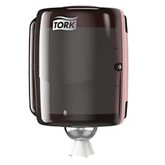 Диспенсер для протирочной бумаги TORK (W2) Performance maxi с центральной вытяжкой черный 653008