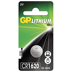 Батарейка GP Lithium CR1620 литиевая 1 шт. в блистере CR1620-7C1
