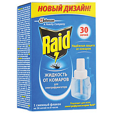 Средство от насекомых жидкость для фумигатора RAID (Рейд) 30 ночей сменный блок 643866