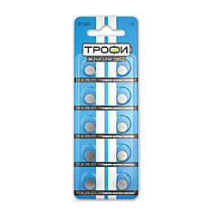 Батарейки ТРОФИ 361 (G11 LR721 LR58) комплект 10 шт. АЛКАЛИНОВЫЕ в блистере 15 В 5060138476578