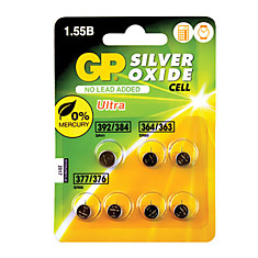 Батарейки GP Silver oxide комплект 7 шт. (392/384 1 шт. 364/363 2 шт. 377/376 4 шт.) в блистере 4891199150494