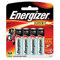 Батарейки ENERGIZER MAX AA LR6 комплект 4 шт. АЛКАЛИНОВЫЕ 15 B (работают до 10 раз дольше) E91 AA BP 4 RU