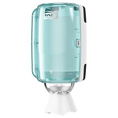 Диспенсер для полотенец TORK (Система M1) Performance mini с центральной вытяжкой голубой 658000