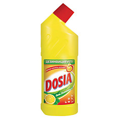 Чистящее средство 750 мл DOSIA (Дося) Лимон для сантехники дезинфицирующий и отбеливающий эффект гель