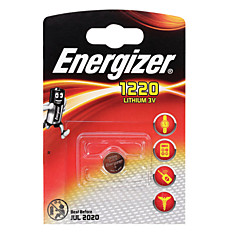 Батарейка ENERGIZER CR 1220 литиевая d=12 мм h=20 мм в блистере (1 шт.) 3 В 7638900052206