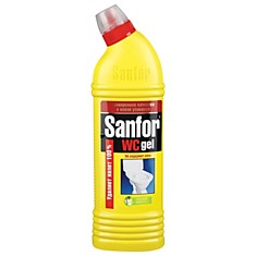 Средство для уборки туалета 1 кг SANFOR WC gel (Санфор гель) Лимонный фреш 1954