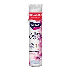 Ватные диски 150 шт. AURA двусторонние 6355 6447