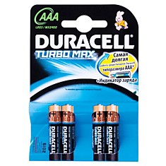 Батарейки DURACELL TurboMax AAA LR3 Alkaline комплект 4 шт. блистер 15 В