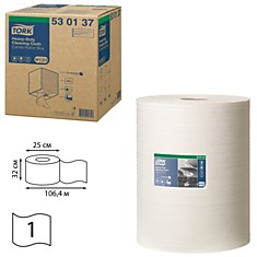 Протирочный нетканый материал TORK (Система W1 W2 W3) Premium 280 л. в рулоне 38х32 см 530137