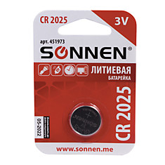 Батарейка SONNEN Lithium CR2025 литиевая 1 шт. в блистере 451973