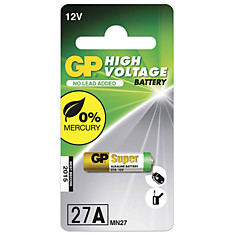 Батарейки GP High Voltage 27 A алкалиновая для сигнализаций 1 шт. в блистере (отрывной блок) 27AFRA-2C5