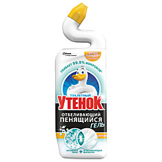 Средство для уборки туалета 750 мл ТУАЛЕТНЫЙ УТЕНОК отбеливающий пенящийся гель Цитрус 689083