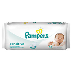 Салфетки влажные 56 шт. PAMPERS (Памперс) Sensitive для нежного очищения PA-81551156