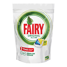 Средство для мытья посуды в посудомоечных машинах 60 шт. FAIRY (Фейри) All in 1 Лимон капсулы FR-81652887