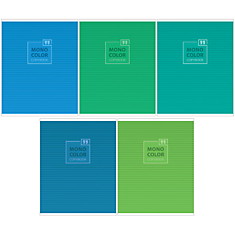 Тетрадь 48л., А5, клетка ArtSpace "Моноколор. Blue&amp;Green"
