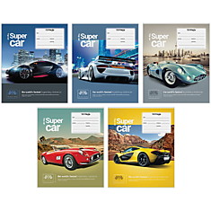 Тетрадь 12л., линия ArtSpace "Авто. Top car", выборочный УФ-лак