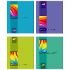 Тетрадь 48л., А5, клетка BG "Real quality", глянцевая ламинация