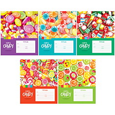 Тетрадь 12л., клетка ArtSpace "Леденцы. Colorful candy", ВД-лак