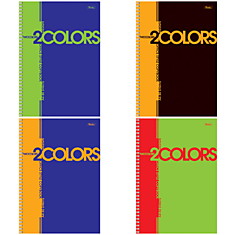 Тетрадь 80л., А4, клетка на гребне Hatber "2COLORS"