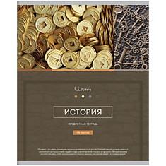Тетрадь предметная 48л. ArtSpace "Новый век" - История, металлизация, ТВИН-лак, конгрев