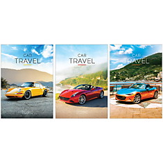 Тетрадь 80л., А4, клетка ArtSpace "Авто. Car travel", глянцевый уф-лак