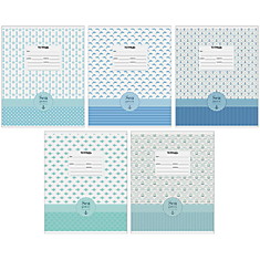 Тетрадь 12л., клетка ArtSpace "Узоры. Blue sea pattern"