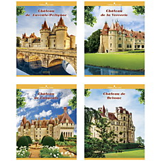 Тетрадь 48л., А5, клетка BG "Chateaux De Loire", глянцевая ламинация