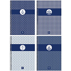 Тетрадь 96л., А5, клетка на гребне ArtSpace "Узоры. Sea pattern", глянц. ламинация, твердая обложка