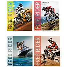 Тетрадь 48л., А5, клетка BG "Free rider", эконом